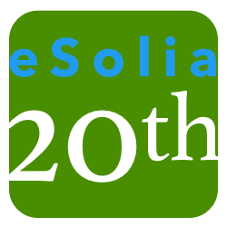 Graphic for eSolia 20th Anniversary