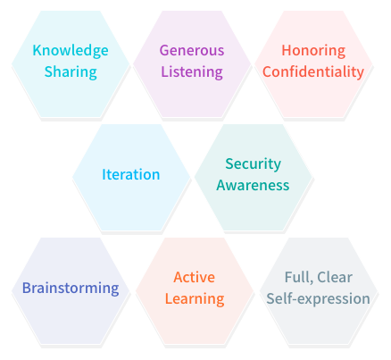 Graphic showing eSolia practices